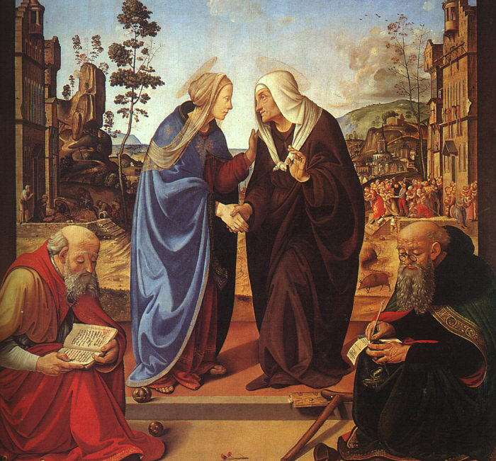 The Visitation and Two Saints